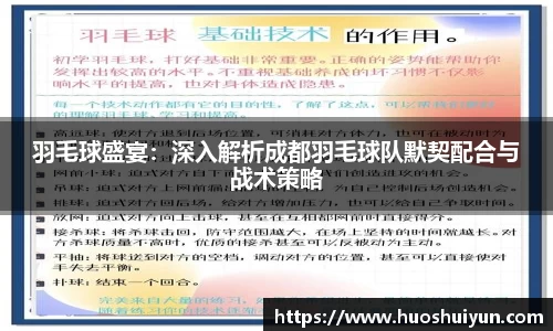 羽毛球盛宴：深入解析成都羽毛球队默契配合与战术策略